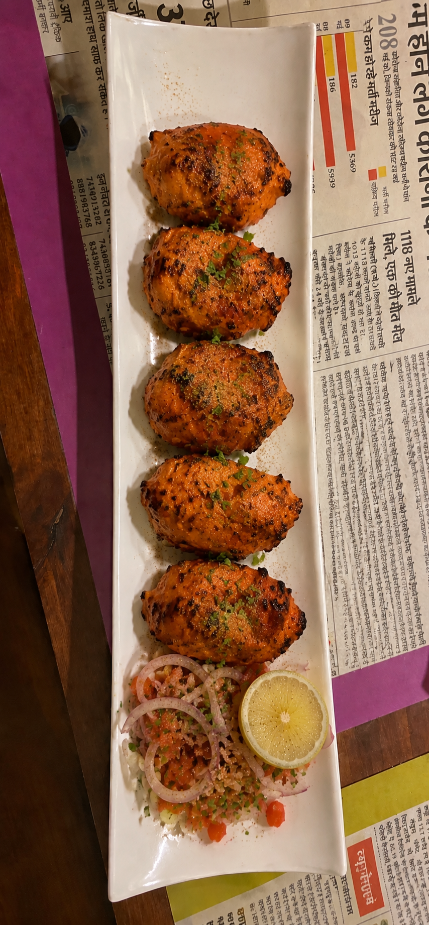 Chicken Tikka pollo marinado al tandoor en Desi Galli Barcelona