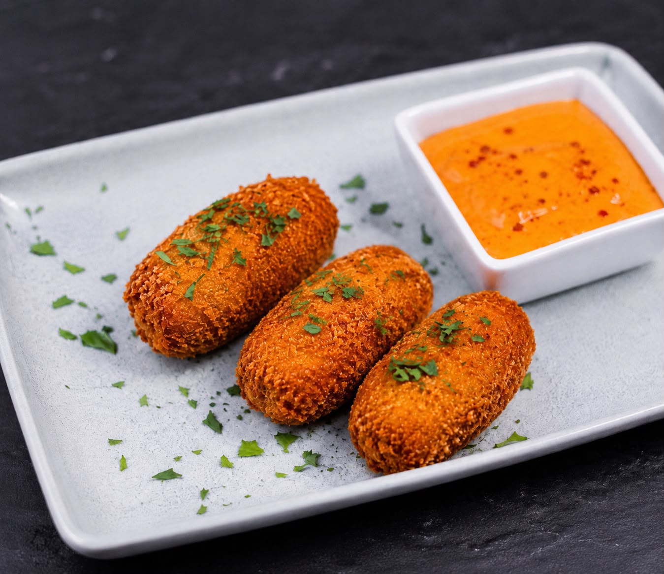 Croq'Tikka croquetas de pollo tikka masala en Desi Galli Barcelona