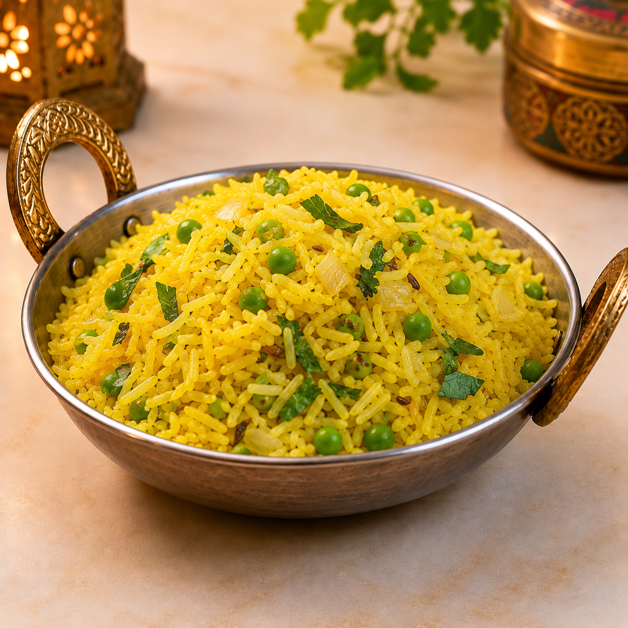 Pulao Rice arroz basmati indio con especias y vegetales en Desi Galli Barcelona